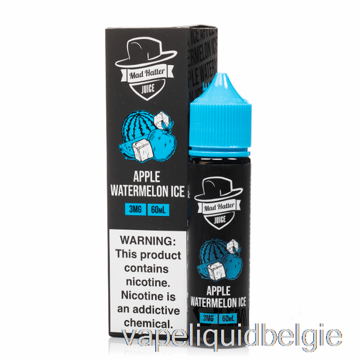 Vape België Appel Watermeloen Ijs - Gekke Hoedenmaker - 60ml 0mg